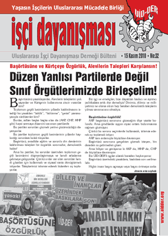 İşçi Dayanışması 32 nolu sayı İşçi Dayanışması 32 nolu sayı