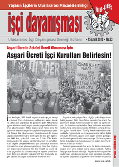 İşçi Dayanışması 33 nolu sayı İşçi Dayanışması 33 nolu sayı