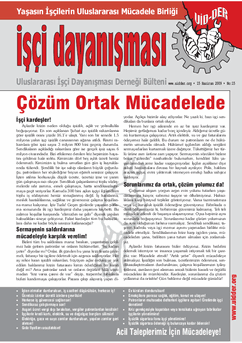 İşçi Dayanışması 15 nolu sayı İşçi Dayanışması 15 nolu sayı