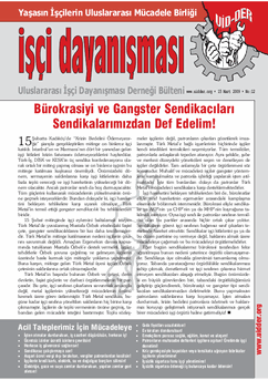 İşçi Dayanışması 12 nolu sayı İşçi Dayanışması 12 nolu sayı