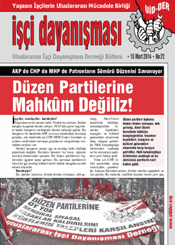 İşçi Dayanışması 72 nolu sayı İşçi Dayanışması 72 nolu sayı