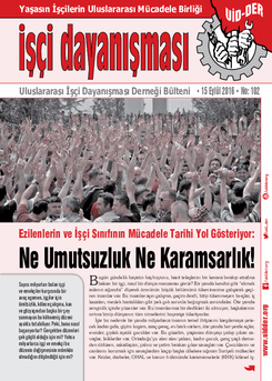 İşçi Dayanışması 102 nolu sayı İşçi Dayanışması 102 nolu sayı