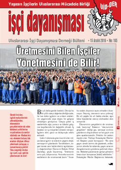 İşçi Dayanışması 105 nolu sayı İşçi Dayanışması 105 nolu sayı