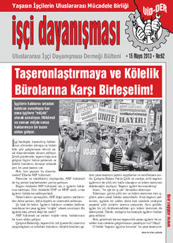 İşçi Dayanışması 62 nolu sayı İşçi Dayanışması 62 nolu sayı