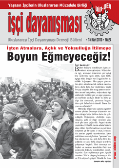İşçi Dayanışması 24 nolu sayı İşçi Dayanışması 24 nolu sayı