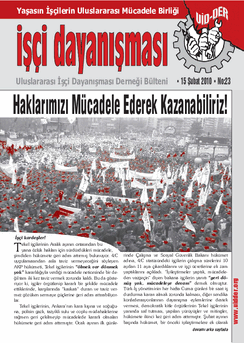 İşçi Dayanışması 23 nolu sayı İşçi Dayanışması 23 nolu sayı