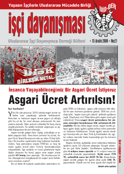 İşçi Dayanışması 21 nolu sayı İşçi Dayanışması 21 nolu sayı