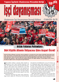 İşçi Dayanışması 129 nolu sayı İşçi Dayanışması 129 nolu sayı